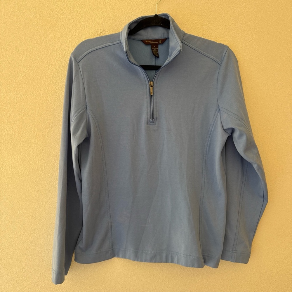 Tommy Bahama cotton Blue Quarter-Zip Pullover size medium